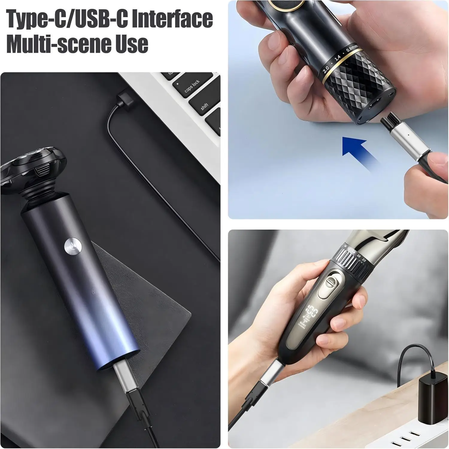 Фото YUKU 5 В Type-C адаптер для бритвы, зарядный преобразователь для Philips One Blade QP6510 QP6520 QP6530 Series 3000, электрический триммер для бороды №5