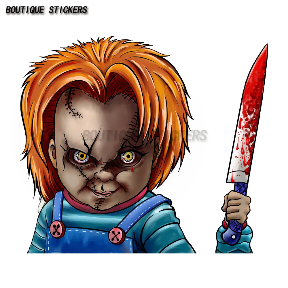 Ужас Чаки Махание Автомобильная наклейка Водонепроницаемая ПВХ Автомобильные