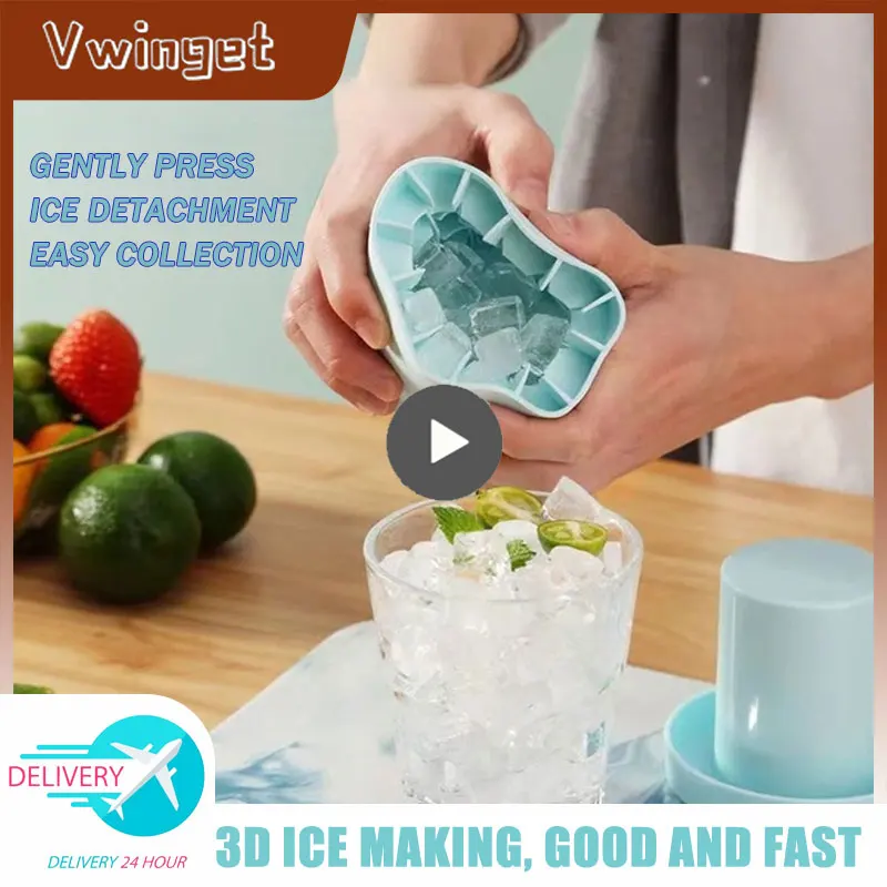 

Ice Bucket Cup Mold Ice Cubes Tray Food Grade Quickly Freeze Silicone Ice Maker Creative Design Ice Bucket Whiskey Beer Maker