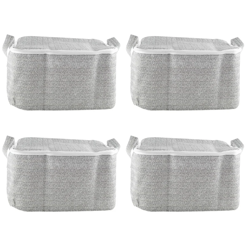 

4Pcs Zipper Storage Bag Clothes Storage Bag Portable Storage Bag Winter Cup Storage Box For Seasonal Storage