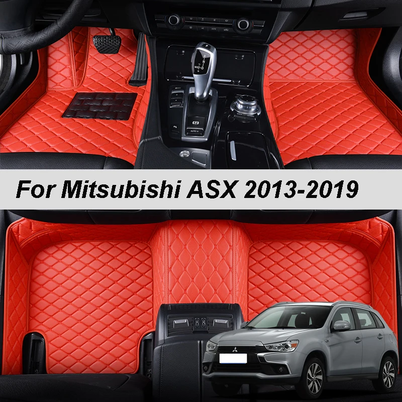 

Custom Made Leather Car Floor Mats For Mitsubishi ASX 2013 2014 2015 2016 2017 2018 2019 Carpets Rugs Foot Pads Accessories