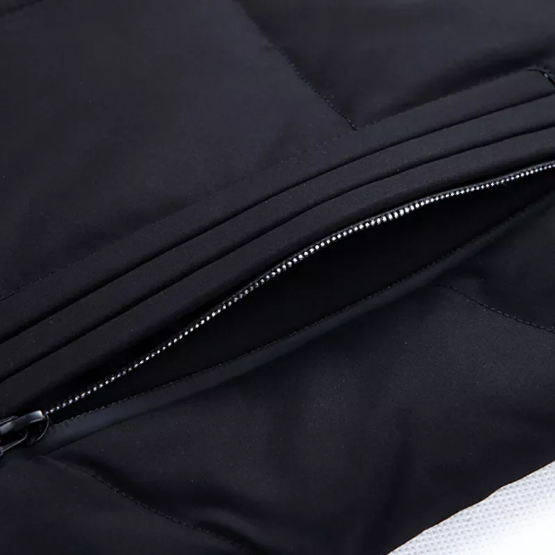 2022New Winter New Men's Knee Long Down Jacket Fashion Thicken Warm White Duck Down Fur Collar Hooded Parka Coat Male Brand