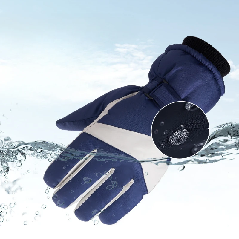 

Winter Warm Gloves Plush Thickened Ski Gloves for Men Outdoor Electric Bike Riding Cold-Proof Touch Screen Waterproof Gloves