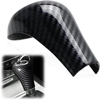 glossy black carbon fiber pattern shift knob cover shell compatible with mercedes benz c e glk g a gls class