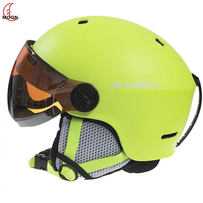 

Лыжный шлем MOON, с очками, цельнолитой PC + EPS, высококачественный, для занятий спортом на открытом воздухе, сноуборда, шлемы для скейтборда