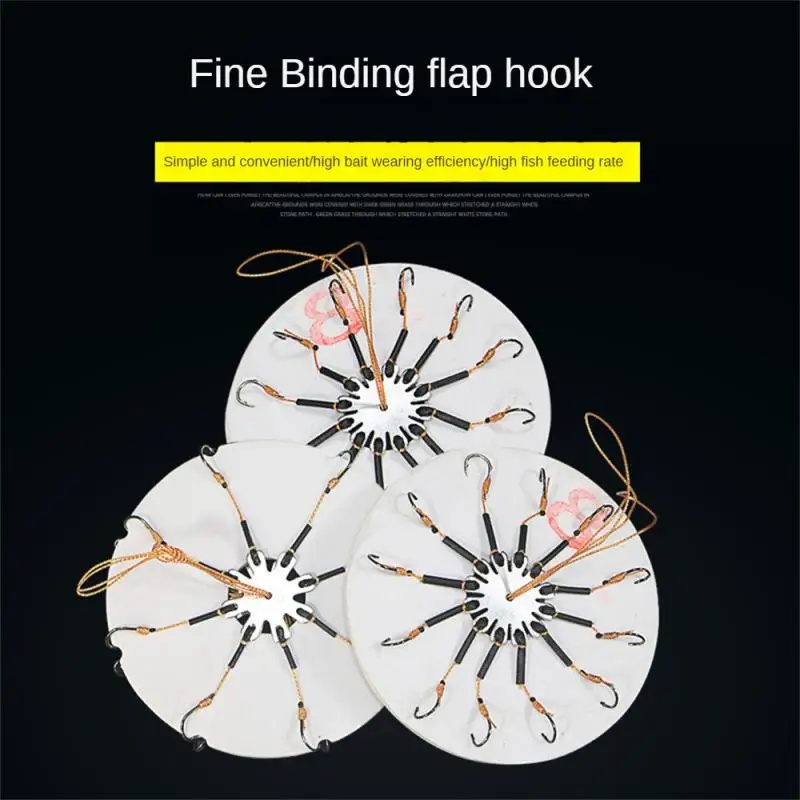 

8 Claws Hook Carp Bait Fishhooks For Fishing Flap Explosion String Hook Prevent Winding PE Lines With Hose Carbon Steel Hooks