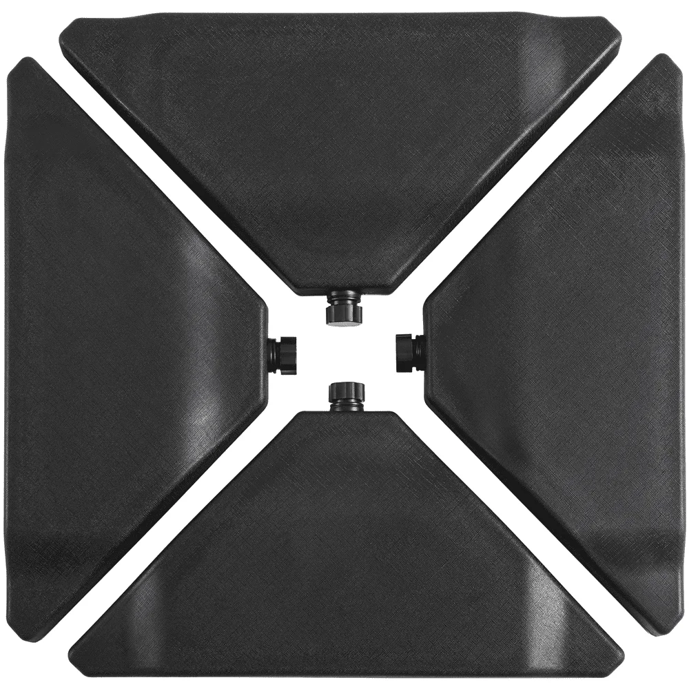 

Pieces Triangular-shaped Plastic Umbrella Base for Outdoor, Black