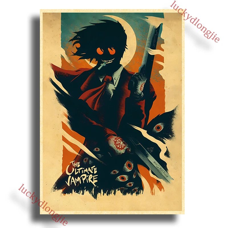 

luckydlongjie Аниме Hellsing Постер Крафт бумага