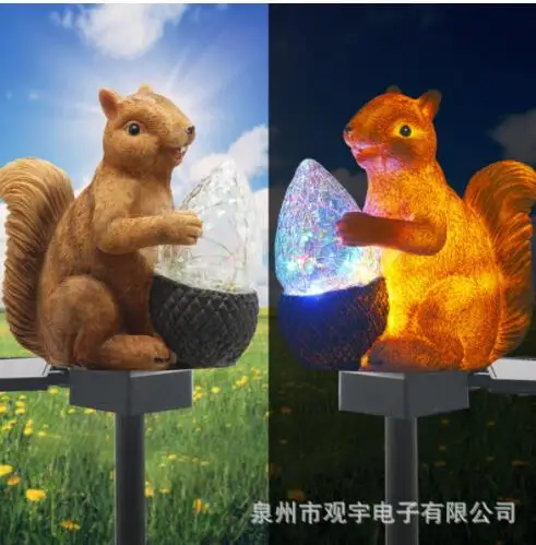 

Solar Garden Light Solar Powered Colorful LED Squirrel Stake Light IP65 Waterproof for Outdoor Patio Garden Lawn Decor solar