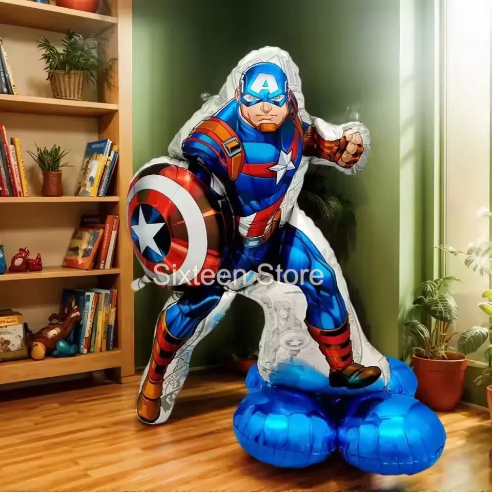 

Надувной воздушный шар из алюминиевой пленки с 3D-изображением Железного человека, Капитана Америки и других персонажей Avengers, для украшения детского дня рождения, подарок для мальчиков