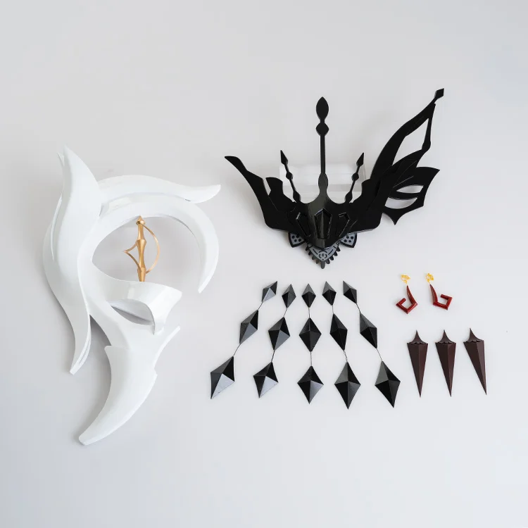 

Game Genshin Impact La Signora Cosplay Mask Necklace Earrings Headdress headwear Halloween Party Costume Accessories Props