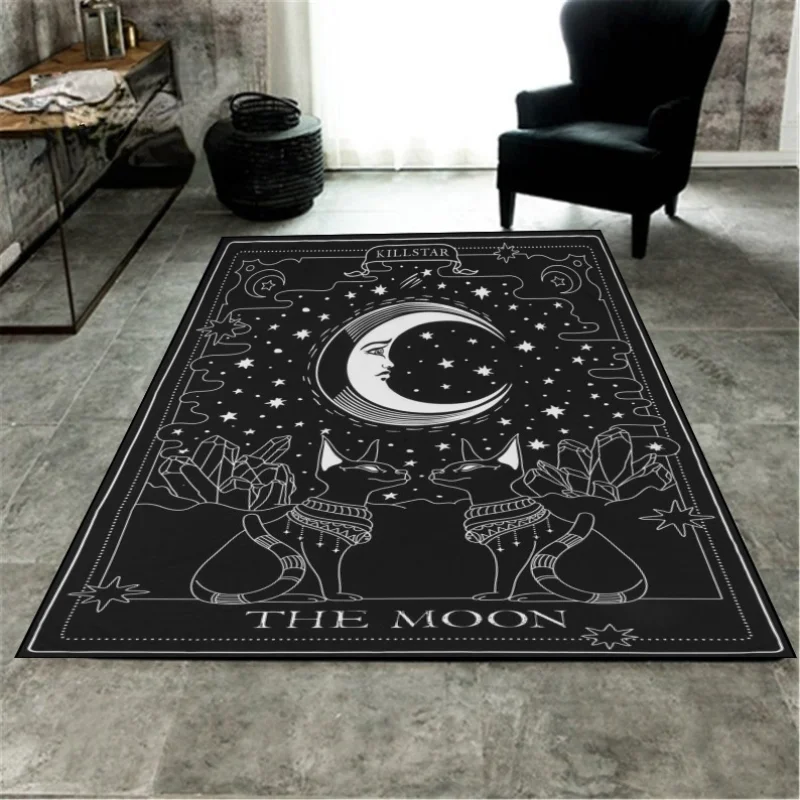 коврик входной двери для ванной Домашний декор готический с черепом и крыльями