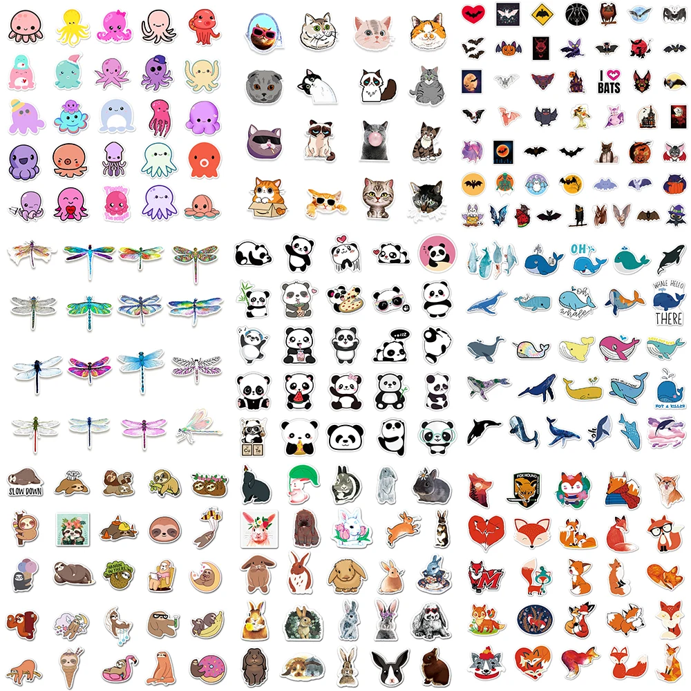 10/30/50 шт. наклейки с героями мультфильмов маленькие животные серия креативная