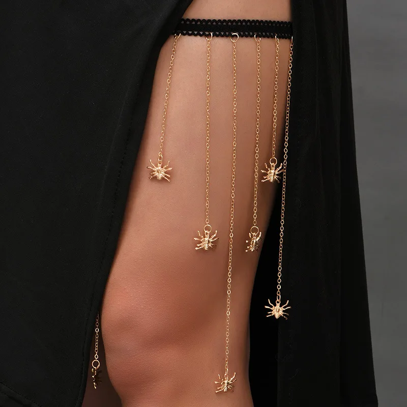 

Tassel Thigh Chain Multi-layer Leg Chain Women Decoration for Thighs Personality Thigh Jewelry Cool Gold Spider Body Chain