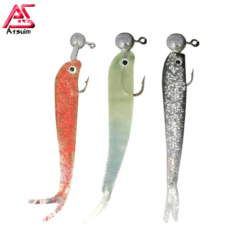 

AS Cluster Swim Cast Bait Soft Lure Jig Head T Tail Fishing Bait Pesca Wobbler Metal Fish Sea Bass Leurre Tackle