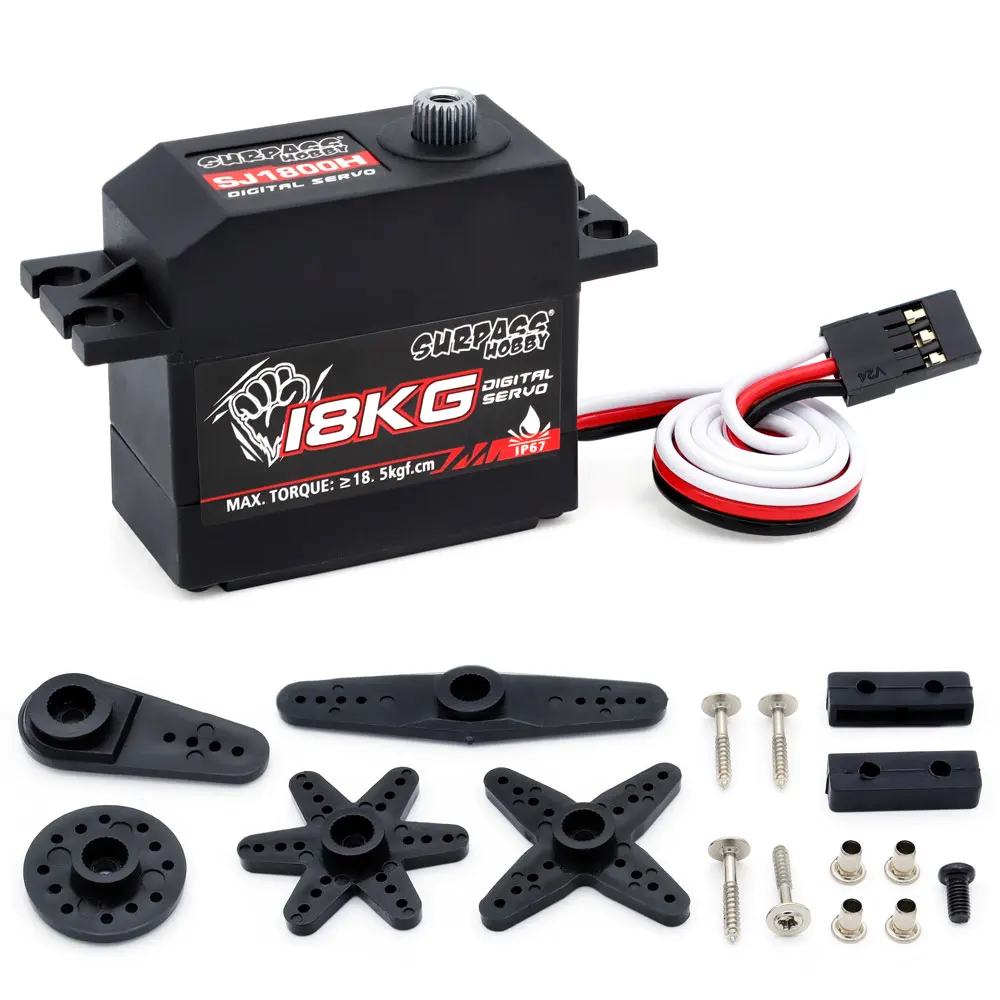 Цифровой сервопривод Surpass Hobby SJ0015H SJ1800H SJ3000H, сервоприводы с большим крутящим моментом для радиоуправляемых моделей автомобилей, 15 кг 18 кг 30 кг