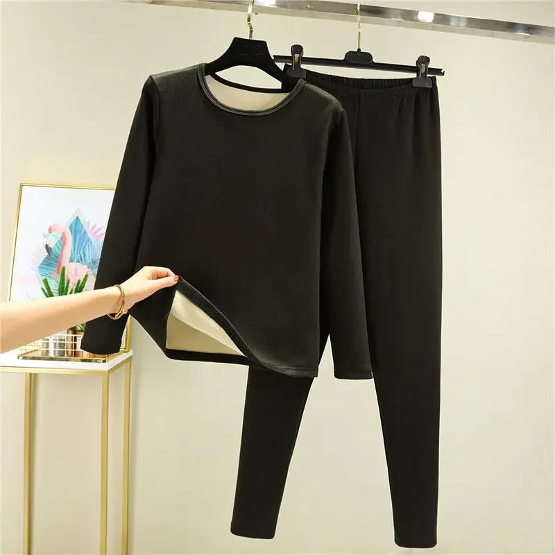 Женское утепленное нижнее белье мягкая и утепленная внутренняя одежда осенняя