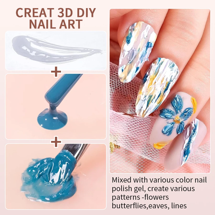 RS NAIL 5g 3D Полутвердый магический зеркальный моделирующий гель-лак для ногтей