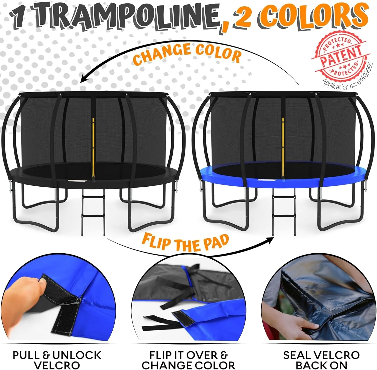 Батут 8 футов с корпусом — батуты для отдыха лестницей и антикоррозийным