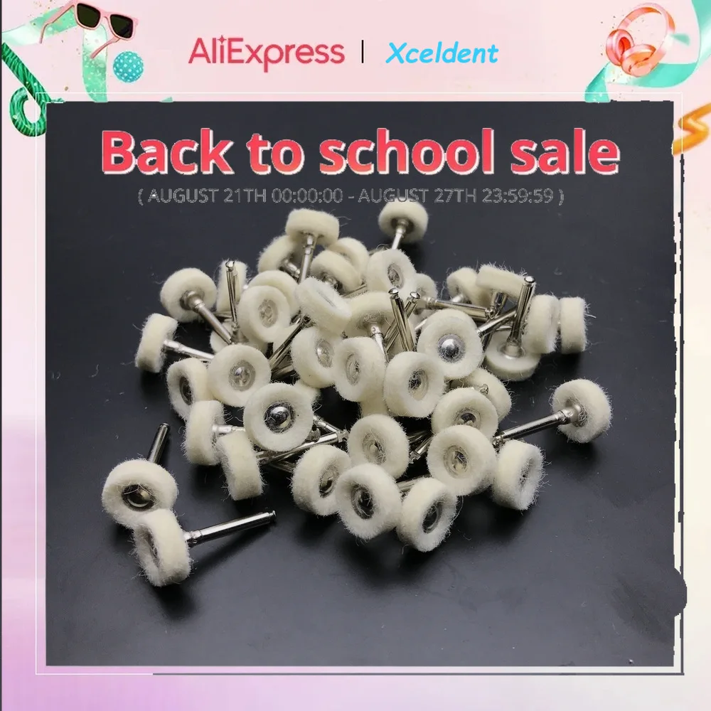 

100pcs Wool Felt Bob Buffing Polishing Wheels Rotary Tools Latch Type 2.35mm