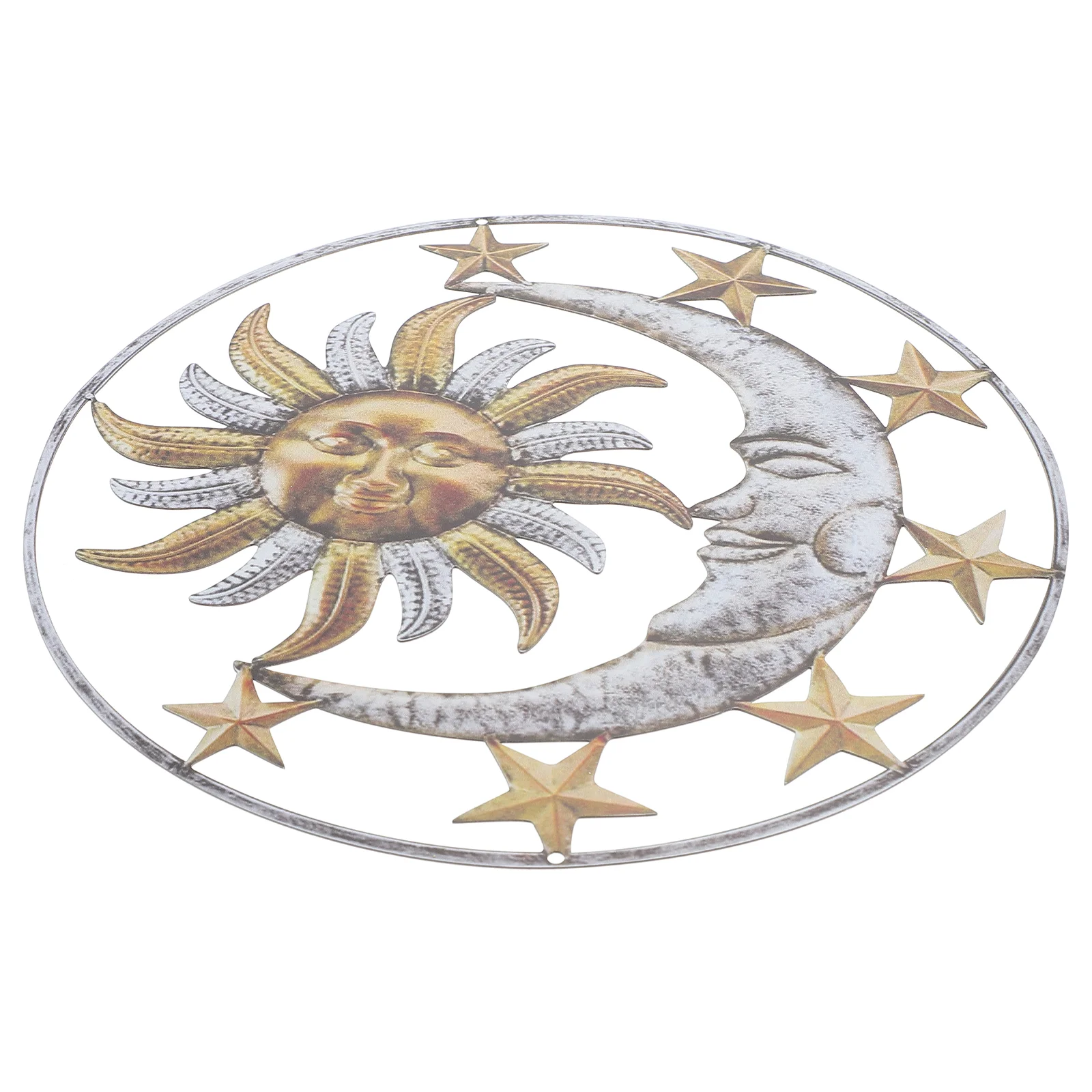 Celestial Wall Sculptures Sun Wall Plaque Wall Plaque Sculpture Sun and Moon Wall Decor Garden Wall Decor