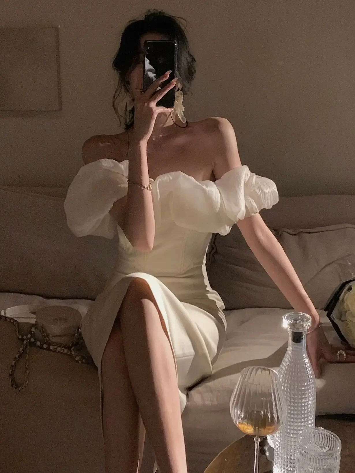 Женское Летнее Лоскутное Платье С Открытыми Плечами Элегантное Облегающее