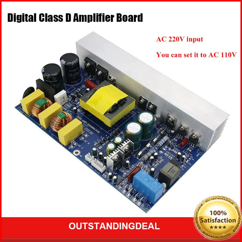 

Плата цифрового усилителя класса D, моно усилитель мощности, плата Peak 1000 Вт