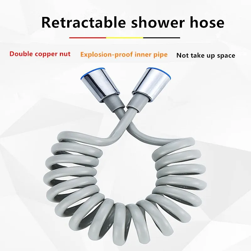 

Telephone line Shower Hose PU Bathroom Spring Flexible for Water Plumbing Toilet Bidet Sprayer Bathroom Accessories
