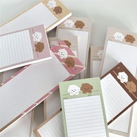 b5 half cartoon cute dog memo pad grid student diary notebook kawaii learning notes school stationery 30 sheets long style