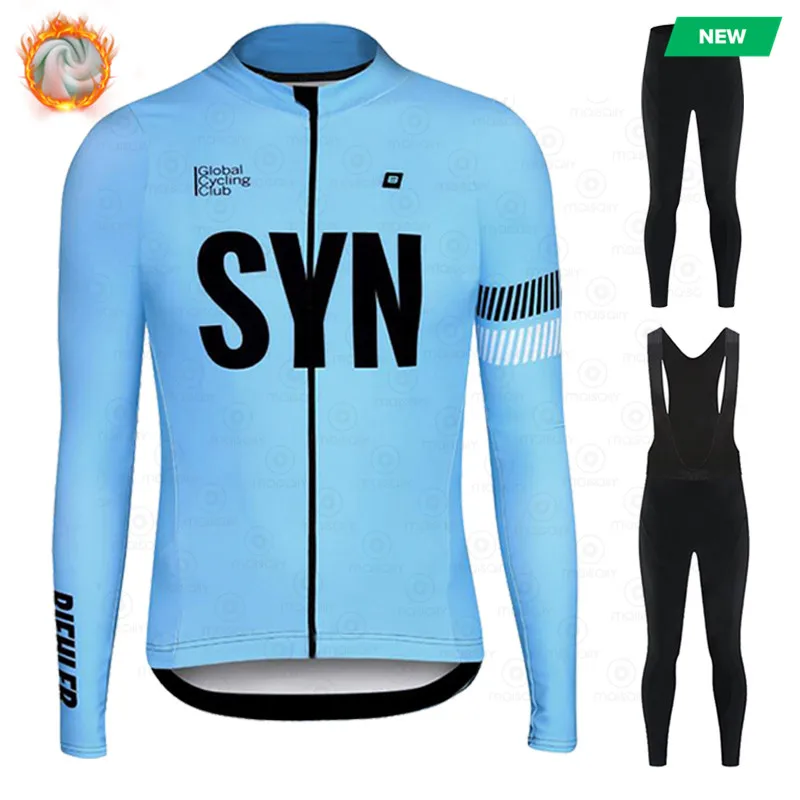 

2022 BIEHLER Winter Cycling Jersey Long Sleeve Cashmere Top Jacket Men MTB Bicycle Clothing Fleece Roadbike Road Ciclismo Hombre