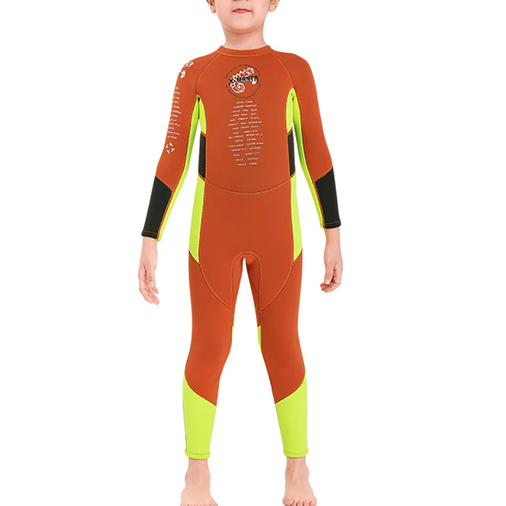 

DIVE SAIL Neoprene Kids Diving Suit Round Neck Sunproof Elastic Warm Keeping Beach Playing Wetsuit with Zipper