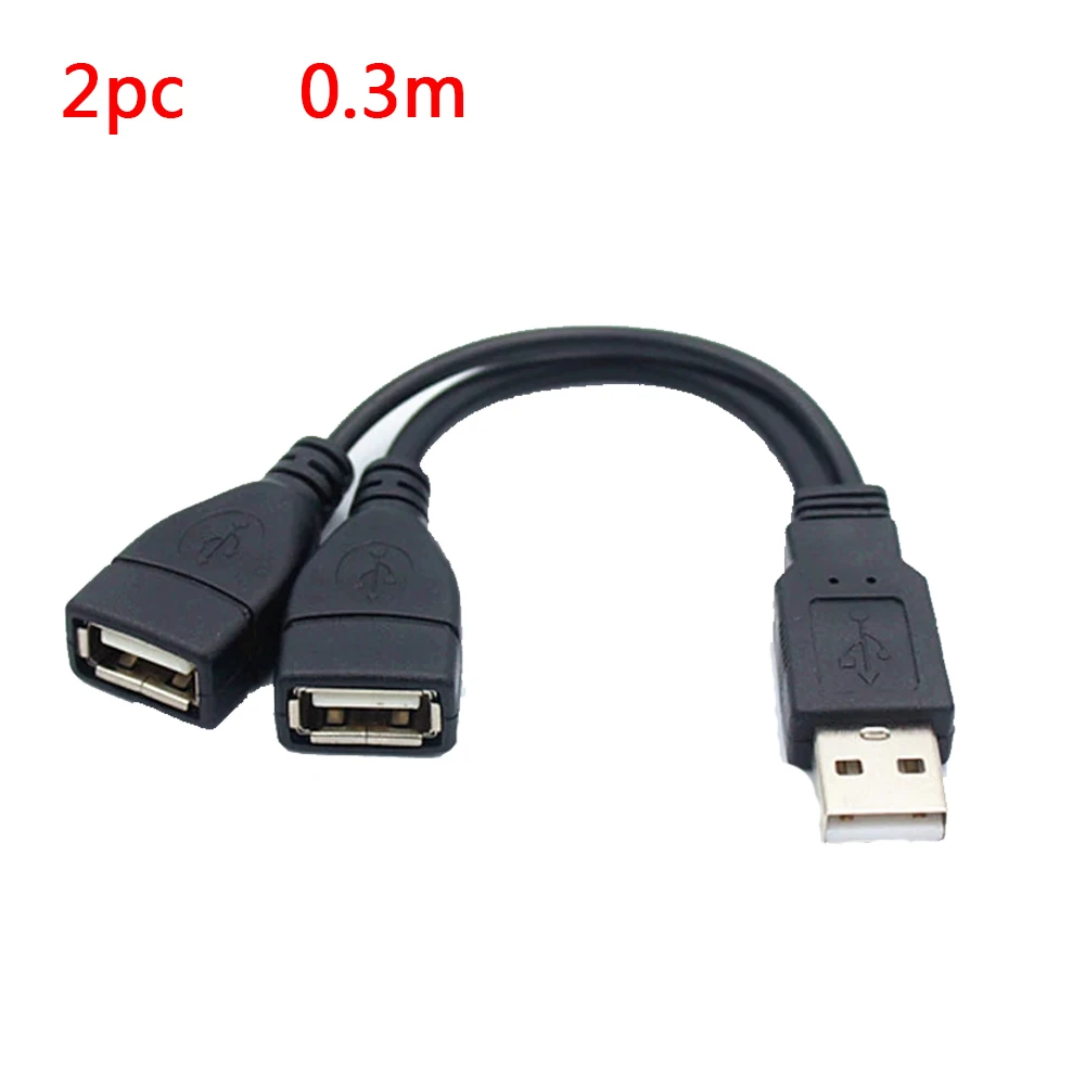 

Double USB Extension A-Male To 2 A-Female Y Cable Power Adapter Converter USB2.0 Male to 2Dual USB Female Y Splitter 0.15m~0.3cm