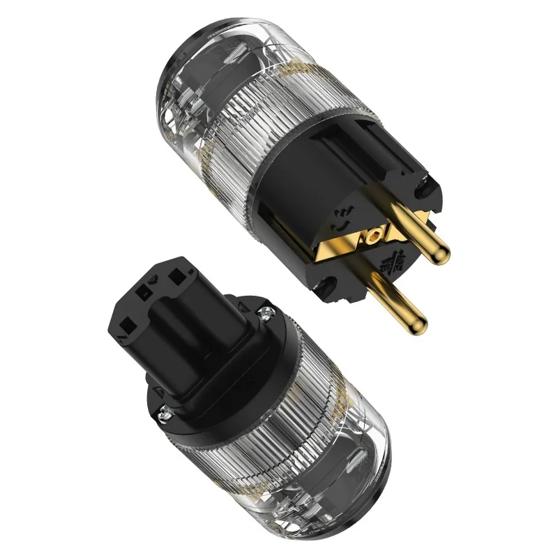 Фото Кабель питания HIFI DIY с сетевым разъемом P-029E/C-029 Schuko и набором разъемов IEC, аудиофильского класса №3