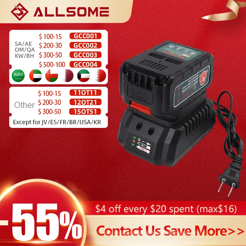 Аккумуляторная дрель-шуруповерт ALLSOME, 21 в, угловая шлифовальная машина, бесколлекторный электроинструмент