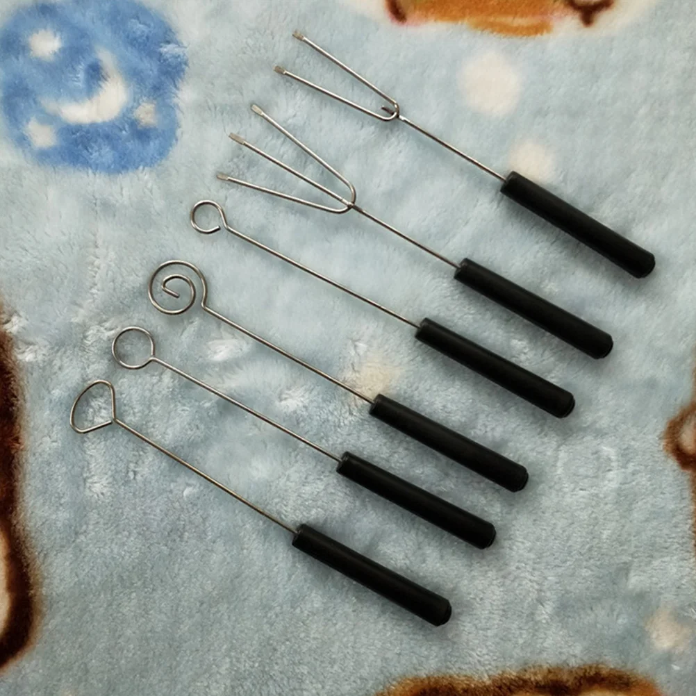 

6PCS Stainless Steel Chocolate Candy Dipping Fork Fondue DIY Decorating Tools