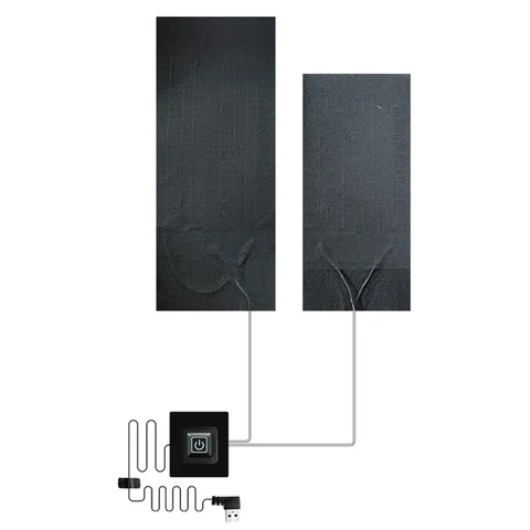 Водонепроницаемые зимние теплые подкладки, регулируемая электрическая нагревательная панель с 3 режимами, нагревательная подкладка 5 В, сделай сам, нагревательная одежда для кемпинга и пешего туризма