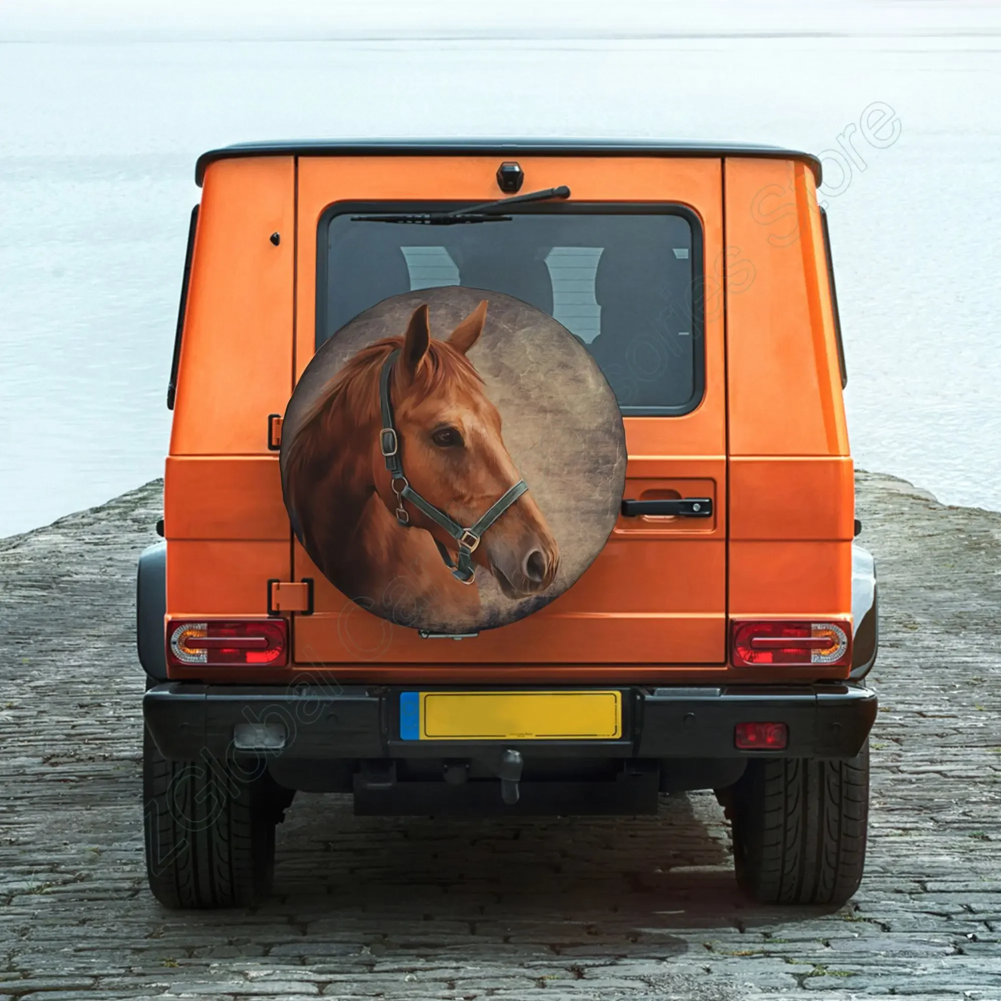 Чехол для запасного колеса лошади Palm Tree Summer Blue Sky защитный чехол колес