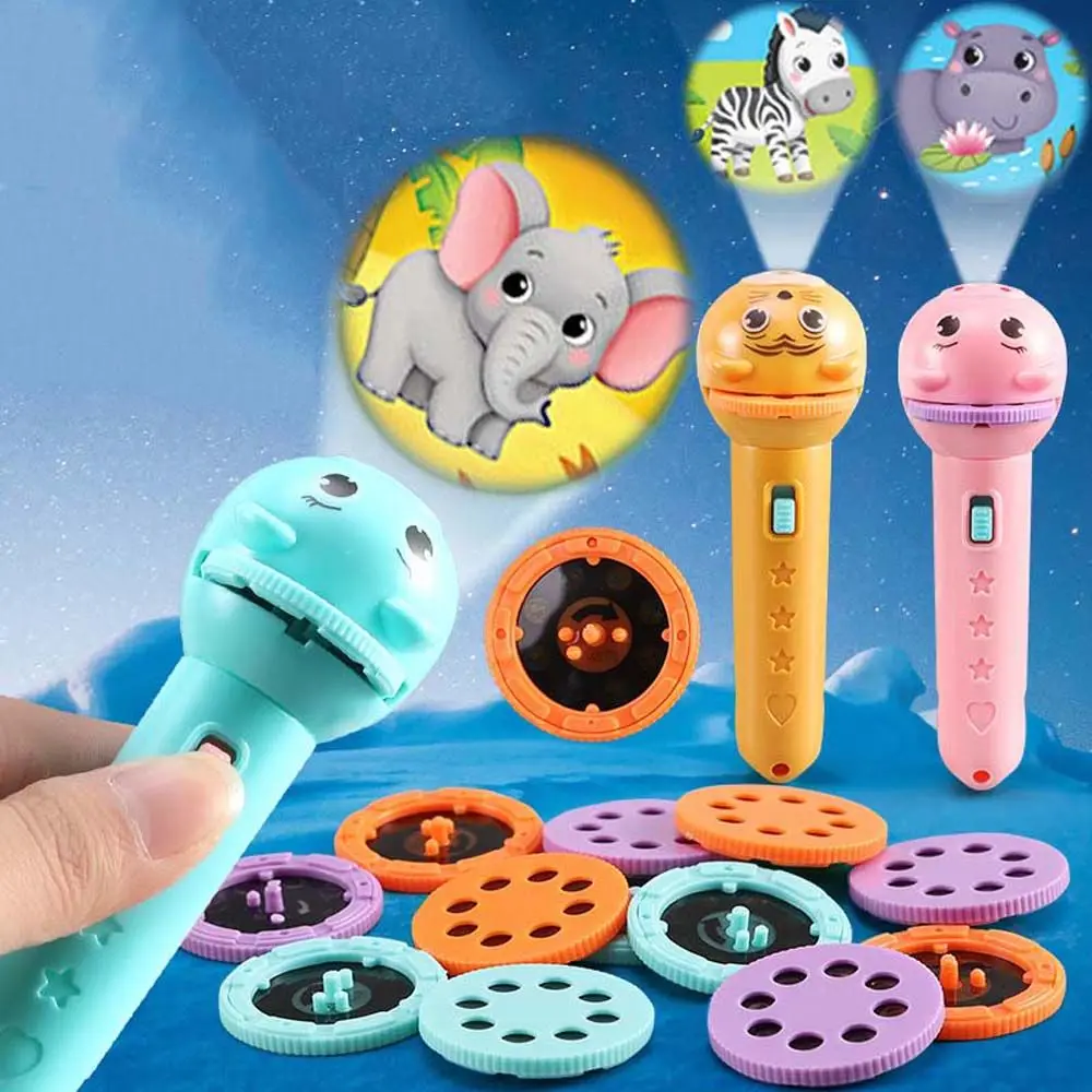 

Lamp Night Study Learning Light Up Toy Children Torch Lamp Toy Early Education Flashlight Projector Sleeping Story Book