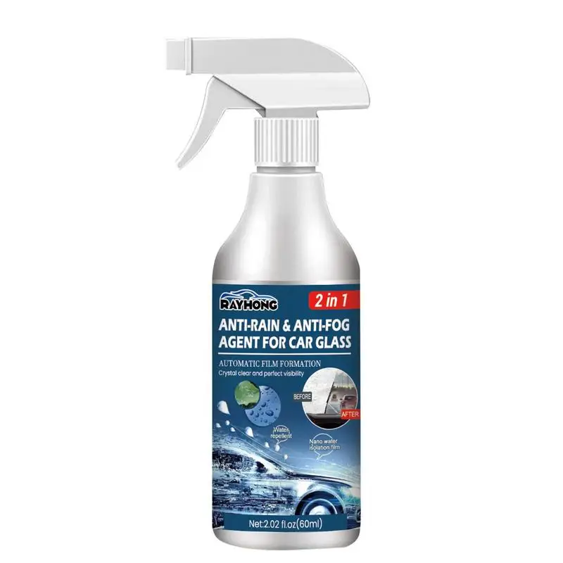 

Auto Windshield Cleaning Agent 60ml Car Interior Glass And Mirrors Anti Fog Spray Prevent Fogging Film Coating Agent For Automot