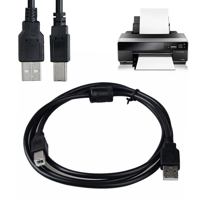 

10ft Printer Cable Cord USB 2.0 A Male to B Male High Speed Connector Wire