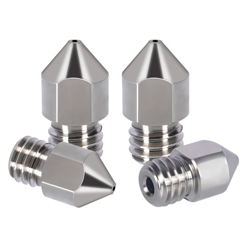 5PCS 3D Printer NozzleS MK8 0.2/0.3/0.4/0.5/0.6/0.8/1.0mm M6 Threaded Stainless Steel Nozzles for CR8 CR10/S/V2 Ender 3/3S/5/5S images - 6