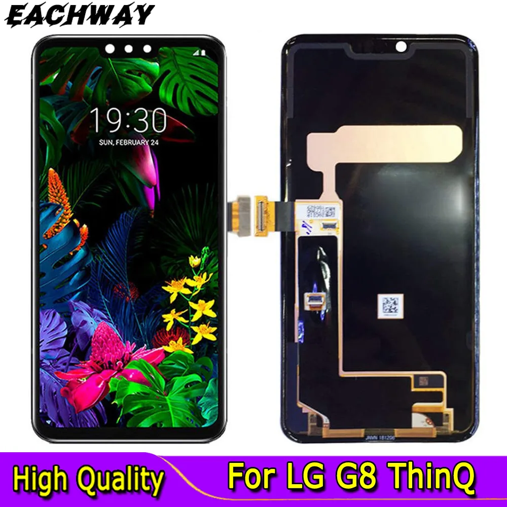 

Черный сенсорный ЖК-экран с дигитайзером в сборе для LG G8 LM-G820N, модель LMG820UM1 G8, бесплатная доставка, для LG G8 ThinQ LCD