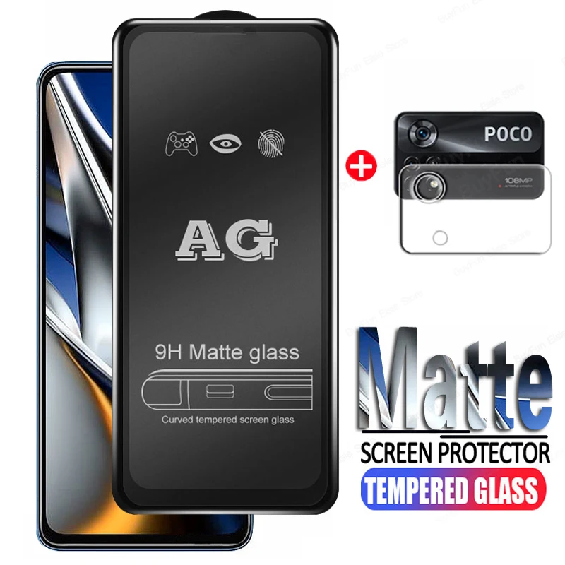 

2 в 1 матовое закаленное стекло для Xiaomi poco X4 Pro 5G полное клеевое Защитное стекло для экрана Xiaomi poco X4 NFC защитное стекло