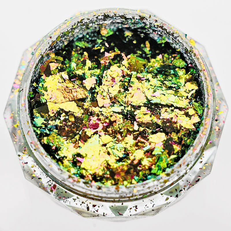 

1pc Metal Nail Mirror Glitter Powder Gel Polish Rub Dust Shiny Nail Flakes Pigment Fine Sequins Powder Professional Nail Charms