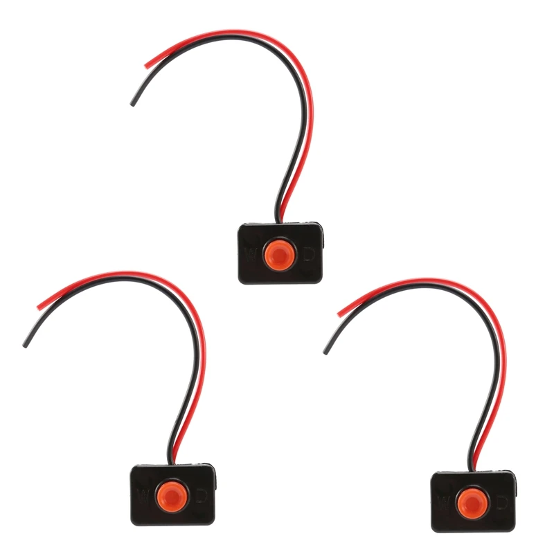 

3X DC 12V2A клейкая Базовая Кнопка временно действующий проводной переключатель для автомобилей