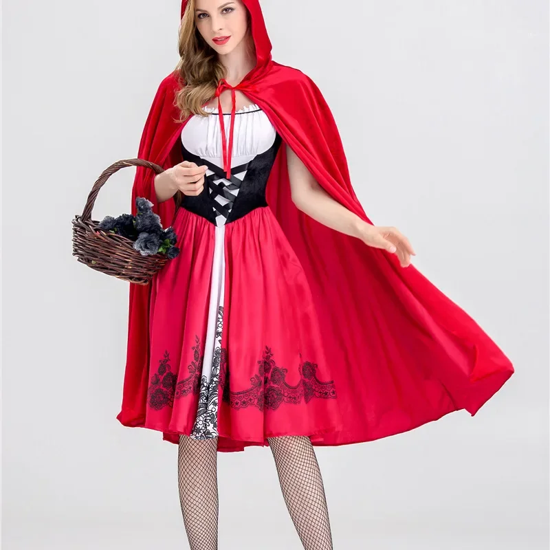 Женский Маленький Красный Костюм Hello Kitty На Хэллоуин Для Верховой Езды С