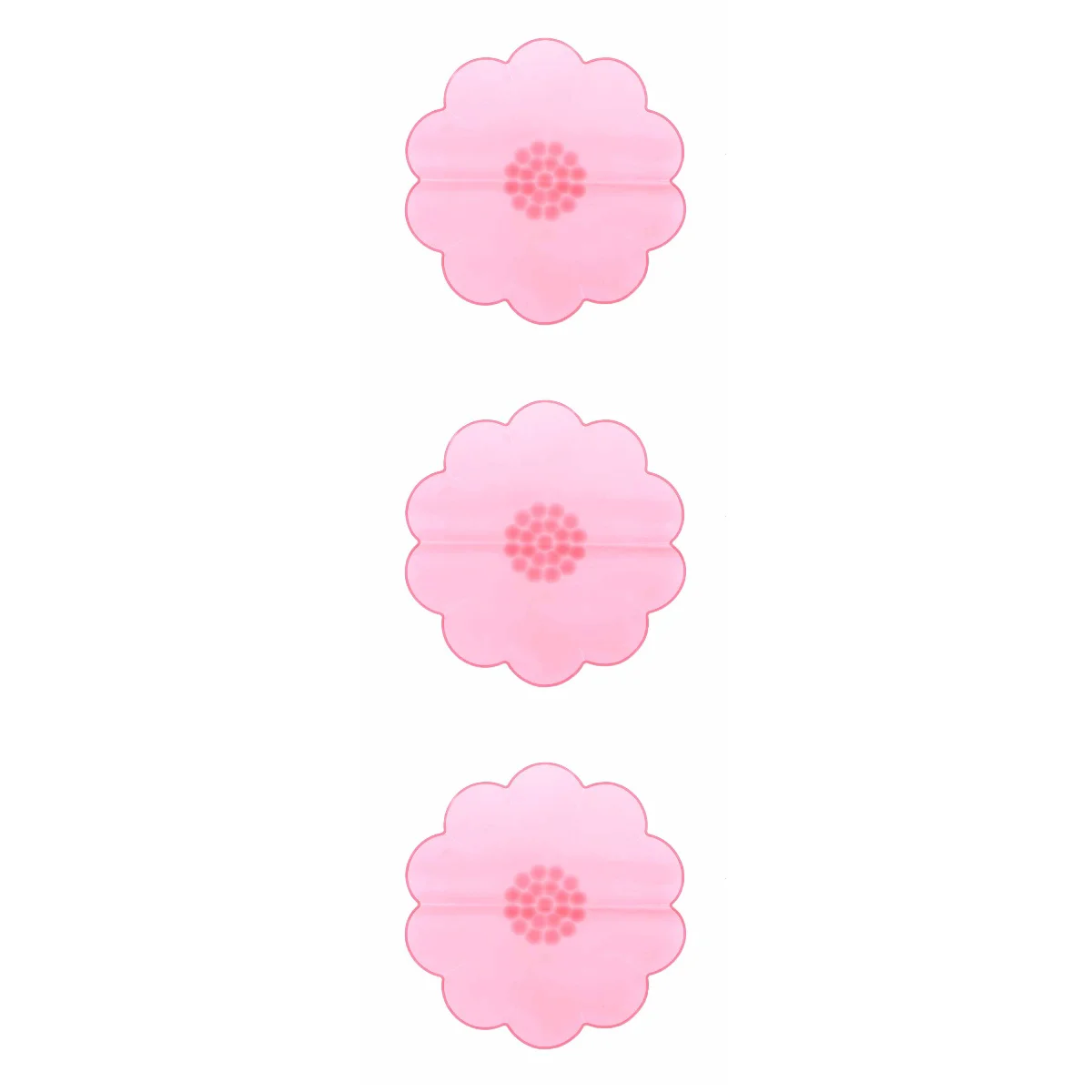 

3pcs Flower Shape Bowl Covers Stretch Wraps Reusable Expandable Lids (Rosy)