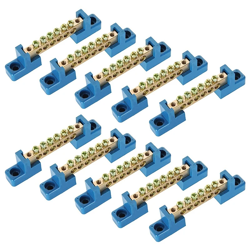 

Fashion10 шт Клеммная колодка шина Клеммная колодка 6 позиций латунная проволока винтовая Клеммная колодка магнитная полоса