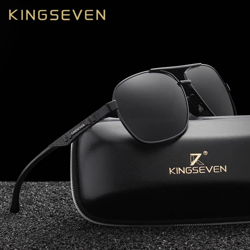 KINGSEVEN New Aluminum Brand New Polarized Sunglasses Men Fashion Sun Glasses Travel Driving Male Eyewear Oculos N7188