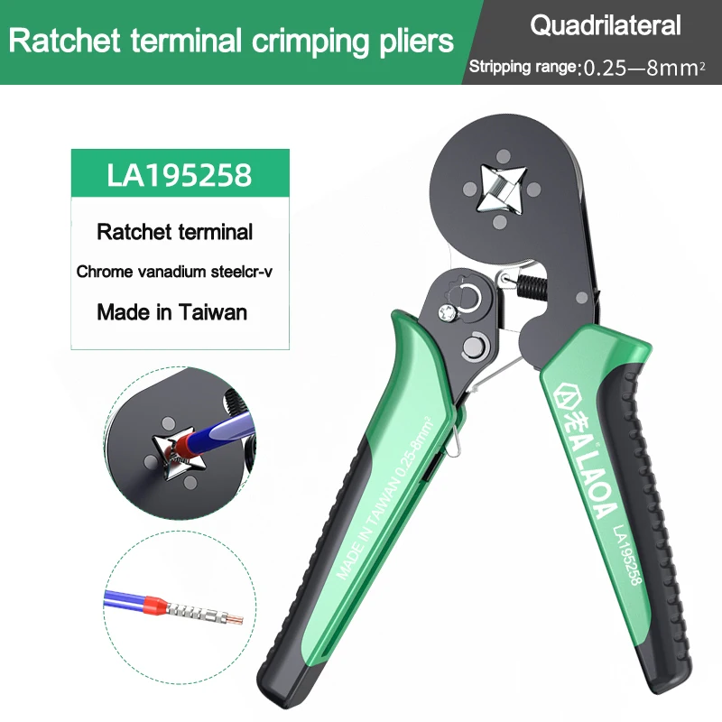 

LAOA Клещи Для Квадратных Трубок Европейский Стиль Четырехсторонние Ключи Для Обжима Клемм С Механизмом Клика Хром-ванадиевые...